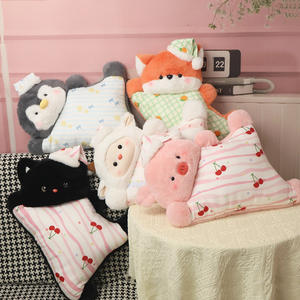 Coussin en peluche animal personnalisé - Coussin en peluche cochon personnalisable OEM/ODM, animal mignon endormi pour cadeaux et branding - Product Image 1