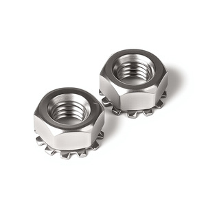 Tuercas Hexagonales de Acero Inoxidable 304 M3 M4 M5 M6 M8 con Dientes Antideslizantes para Uso en la Industria de la Construcción - Product Image 1