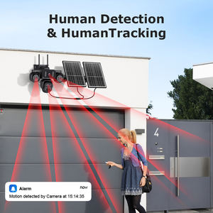 Nouvelle génération de caméras de sécurité solaires <span class=keywords><strong>2</strong></span> en 1 PIR+AOV à 4 objectifs et 4 vues, caméras PTZ 20MP, 4G SIM, plug and play, pour extérieur - Product Image 6