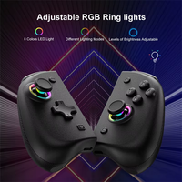 Manette de jeu sans fil Bluetooth à six axes avec détection de vibrations, RGB, pour console de jeu Nintendo Switch OLED