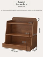 Meuble polyvalent de style minimaliste couleur noyer : Table à manger, Organisateur de service à thé, Meuble à collations multi-niveaux, Porte-tasses d'entrée