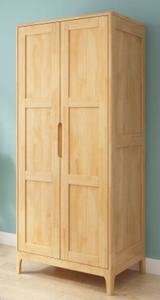 Scandinavian Wooden <b>Wardrobe</b> Shaker Doors Hinged Solid Wood Freestanding Modern Bedroom Furniture - Product Image 6