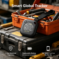Traceur GPS à batterie remplaçable avec cordon, compatible iOS et Android, gestion par lots, logo personnalisé, choix cadeau, localisateur d'itinéraire historique