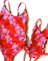 Maillot de bain une pièce sans bretelles pour femme, haute qualité, à rayures et imprimé feuilles tropicales, style hawaïen, sans couture