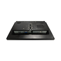 Monitor LCD IPS de Grado Industrial de 10.1 Pulgadas 1280x720 con Panel Táctil Capacitivo, Retroiluminación LED, Entradas VGA, Fuente de Alimentación de CC 12V