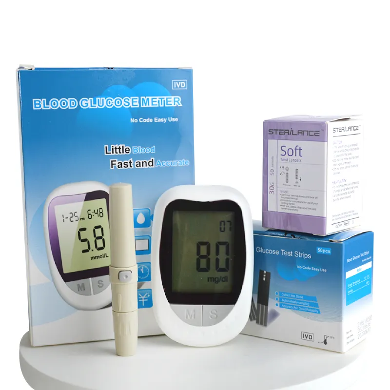High Accuracy Blood Glucose Meter Glucometer with blood glucose meter test strips