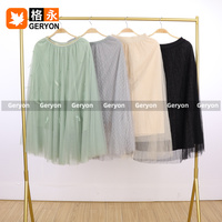Rok Wanita Bekas Campuran Bahan Mesh, Tulle, dan Rajut, Ukuran Midi, Kondisi Bersih,  Geryon Vintage Summer Adults,  Grosir,  Ekspor,  Dalam Bale