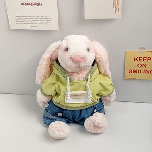 [Solo vestiti] Abbigliamento per bambole Jely&cat Bonnie Rabbit da 32 cm - Set maglione con coulisse a cuore verde e jeans - Set di vestiti per bambole - Product Image 3