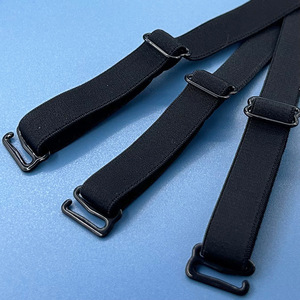 Adjustable Shoulder Straps Spandex Polyester Elastic <b>Webbing</b> For Garment Use Solid Color - Product Image 1