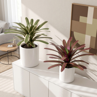 Tige de feuillage d'agave artificielle, feuilles vertes rayées pour la décoration intérieure et extérieure, patio, hôtel et boutique