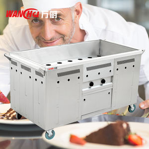 Extérieur Mobile Restaurant Buffet Fast Food Affichage Réchauffeur Vitrine Chariot Acier Inoxydable Buffet Bain Marie Usine - Product Image 5