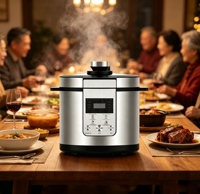 Cuisinière électrique multifonction à pression avec boîtier en acier inoxydable, écran LED, pour riz et ragoûts, vente en gros d'usine, OEM
