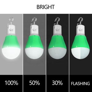 Lampes de camping LED rechargeables par USB Éclairage extérieur portable pour la pêche Corps en plastique ABS/PC blanc vert certifié CE - Product Image 5