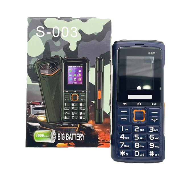 S-003 Super Slim Feature Phone 1.8'' Display  2 SIM Slots GSM/GPRS Big Sound Speaker Wireless FM Torch 3600mAh 32GB TF Support