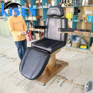 KISEN <b>Electric</b> 3/4 Motors Modern <b>Electric</b> Adjustable Massage Bed Gold Base Head Spa Bed Medical Cosmetic Treatment Beauty Bed - Product Image 1