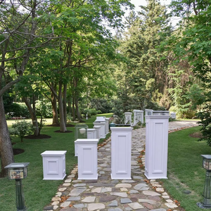 Sıcak satış beyaz PVC roma sütun yol kurşun çiçek düğün etkinlikleri için avrupa SPS romantik karton süslemeleri standı - Product Image 3