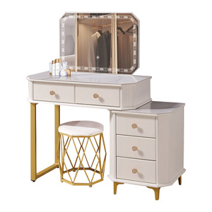 Meuble de dressing simple et abordable avec miroir, <span class=keywords><strong>grande</strong></span> coiffeuse de luxe pour filles avec tiroirs, en promotion - Product Image 1