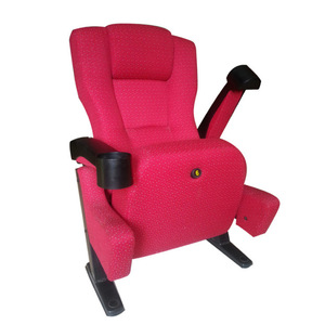 Silla de cine con carcasa de plástico y portavasos para teatro, auditorio, escuela, hotel, hospital - Product Image 1
