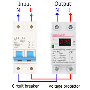 SINOTIMER SVP60 con Certificación CE, 230V AC 220V, Protector de Sobretensión de Reinicio Automático para Uso Doméstico, Montaje en Riel DIN, Relés Z45 - Product Image 2
