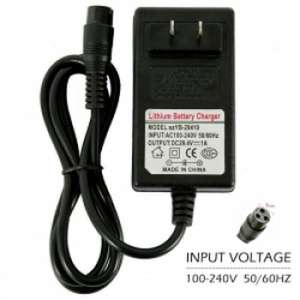 Mango Ai System 24V 1A Electric Scooter <b>Charger</b> DC Output Over-Charging Protection for Li-Ion <b>Battery</b> - Product Image 1