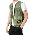 DIZNEW OEM ODM Low moq Custom logo up and down clothes Summer Mesh workwear vest jacket for men