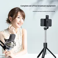 Tongsis Bluetooth Portabel Seri Lengkap Tripod Universal untuk Dashboard, Fotografi Ponsel di Luar Ruangan