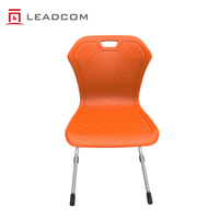 Chaise de formation empilable en plastique PP LEADCOM L-M01, chaise ergonomique pour étudiants avec structure métallique cantilever pour salle de classe