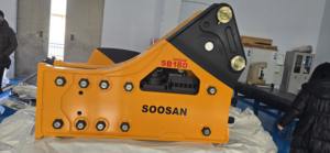 Brise-roche hydraulique latéral SOOSAN SB180, 48-60 tonnes, burin de 200 mm, marteau d'excavatrice pour démolition de roches et travaux de construction - Product Image 5