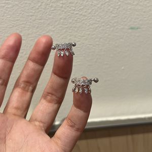 Pendientes Colgantes de Plata de Ley S925, Diseño Exquisito de Borla con Forma de Gota de Agua, Estilo Nicho de Alta Gama, Cierre de Rosca, Aspecto Dulce - Product Image 5