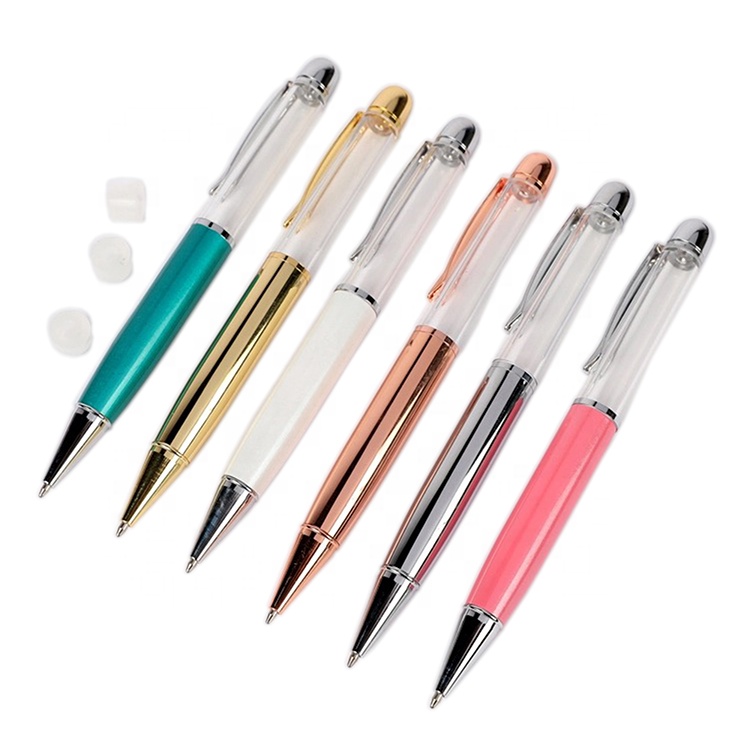 Лидер продаж, Акционная цена, шариковая ручка «сделай сам», рекламные ручки, толстая пустая скручивающаяся трубка, заполненные блестками ручки