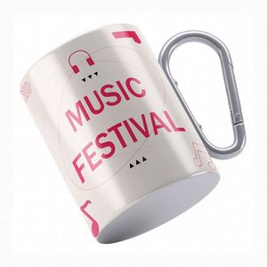 Taza de Acero Inoxidable Personalizada con Mosquetón para Camping, Artículos Promocionales para Bebidas, Taza para Café - Product Image 6