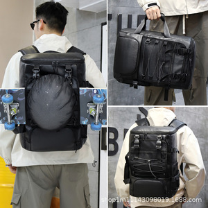 Mochila de Motocicleta de Cuero para Negocios, Impermeable, de PU, para Motociclismo al Aire Libre, con Espacio para Casco, para Senderismo, Bolso de Mano, Bandolera - Product Image 6