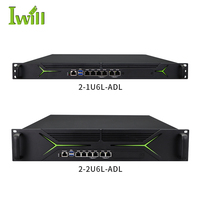 Conception professionnelle 2U Tel 12th I3 I5 I7 Serveur réseau DDR4 6Lan PCIE X8 2USB3.0 Rack de sécurité réseau PC en stock