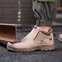 Bottes de soudage marron durables, chaussures de sécurité à semelle intermédiaire Kelvar pour soudeur