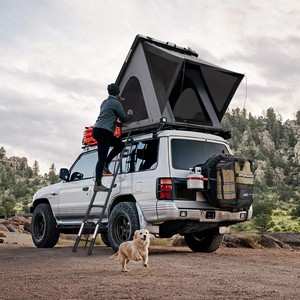 Tente de toit rigide triangulaire en alliage d'aluminium pour 4 <span class=keywords><strong>personnes</strong></span>, imperméable, pour <span class=keywords><strong>camping</strong></span> en milieu sauvage, compatible SUV - Product Image 1