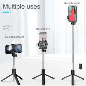 Trépied sans fil avec télécommande et déclencheur pour selfie, support de téléphone pour iPhone Samsung <span class=keywords><strong>Xiaomi</strong></span>, idéal pour le streaming en direct - Product Image 4