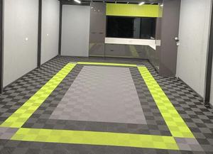 Baldosas Modernas Ventiladas para Piso de <span class=keywords><strong>Taller</strong></span> Mecánico, Instalación por Clic, Pisos Modulares de Vinilo para Interiores, Gráfico - Product Image 3