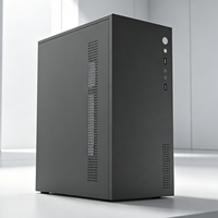 Q1 Black Mini Tower PC Case ITX MATX Support Long GPU 3.5HDD DIY Gaming Computer Chassis Steel Mesh Front Panel