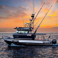 Bateau de pêche en aluminium Gospel 2025 9M 30FT, yacht à grande vitesse avec cabine, ponton insubmersible, pêche à la puissance, bateau facile à utiliser à vendre