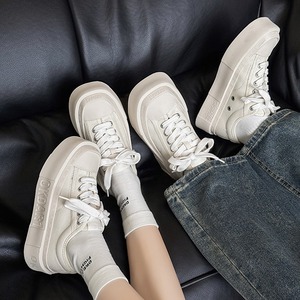 Square-toed thick-soled canvas <b>shoes</b> for men women couple's casual unique style summer <b>height</b>-<b>increasing</b> versatile cloth <b>shoes</b> - Product Image 3