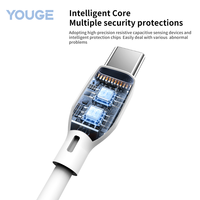 Câble de données pour téléphone portable durable et élégant en gros, cordon de transfert de données en PVC+TPE pour iPhone Samsung Xiaomi Huawei