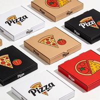 Boîte à pizza portable de qualité supérieure en gros, boîte à pizza triangulaire avec logo personnalisé