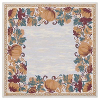 Tapis de Mahjong en Cuir PU Motif Citrouille Automne Vintage 33,5 po – Housse de Table de Jeu de Mahjong Américain pour Fêtes à Domicile et Cadeaux