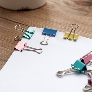 Renkli Metal ofis bilet fotoğraf kırlangıç klip uzun kuyruk demir dosya büyük ve küçük boyutları ile Set - Product Image 4