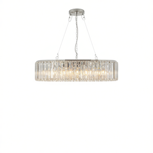Lámpara de Techo de Cristal Ovalada, Gran Tamaño, Base E26, Fuente de Luz LED 2700K, Blanco Cálido, Decoración para el Hogar, Bombillas No Incluidas - Product Image 1
