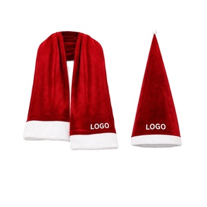 Juego de Gorro y Bufanda de Santa Claus Gigante al por Mayor, con Diseño Extra Largo, Material de Felpa Suave, para Eventos Festivos, Regalos y Promoción de Marca - Product Image 1