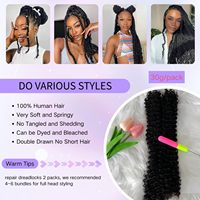 Extensions de tissage de cheveux indiens naturels, couleur naturelle, à brins simples, afro crépus, en vrac, non permanentables, pour tresses