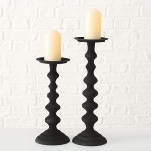 ที่วางเทียนรูปเพชรตกแต่งเสาสีดำด้าน - Product Image 2