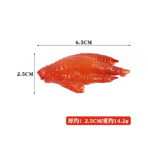 Porte-clés modè<span class=keywords><strong>le</strong></span> de simulation alimentaire : fausses pattes de porc, <span class=keywords><strong>poulet</strong></span> rôti, canard rôti – Gadget amusant pour farces et jeux - Product Image 6