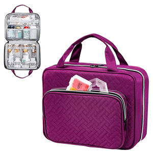 Trousse de Voyage Grande Capacité Imperméable en Polyester pour Pilules, Vitamines et Médicaments – Organisateur de Rangement Médical de Premiers Secours - Product Image 1